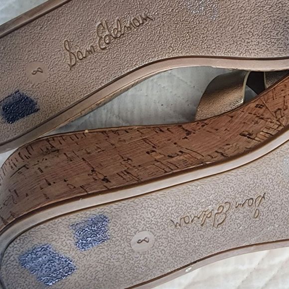 Sam Edelman Gold Sandals Elegant Minimalist Design - Picture 6 of 13